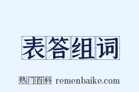表答组词是什么意思的图片